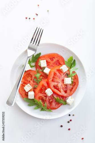 salad with tomatoes and feta