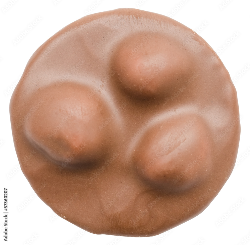 Fototapeta premium Chocolate Cookie With Peanuts