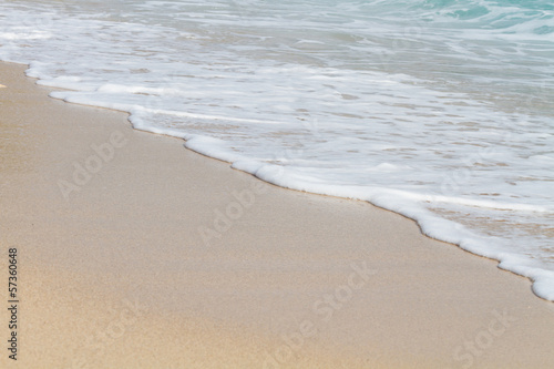 Soft wave of the sea on the beach