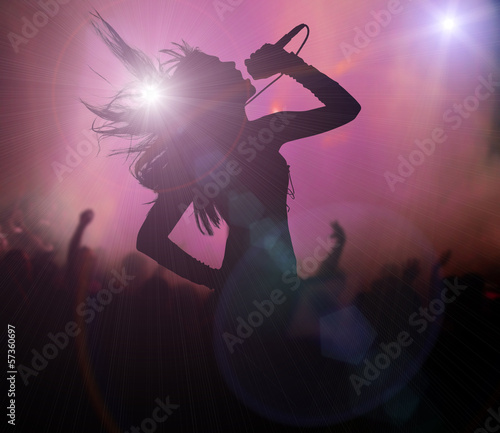 Female singer silhouette