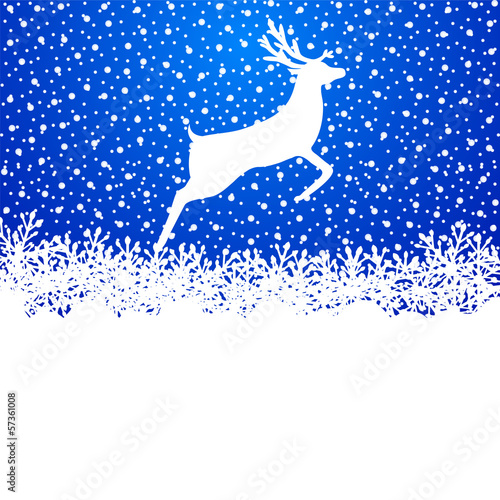 Merry Christmas background with snowflakes