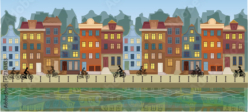 Amsterdam city urban landscape