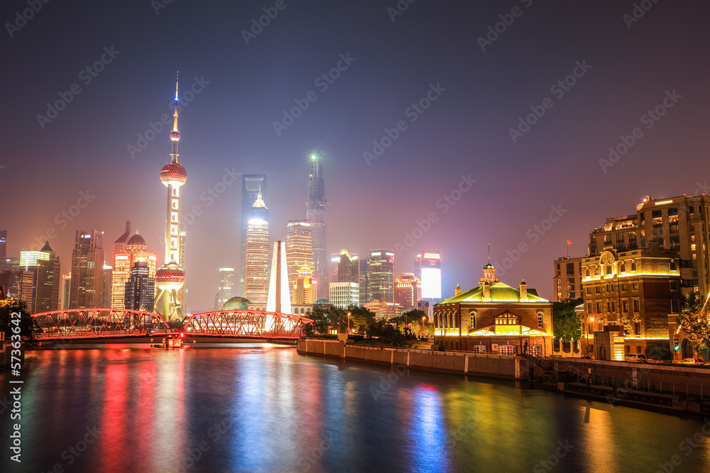 beautiful night in shanghai