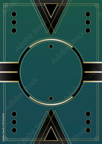 Circles Art Deco Background