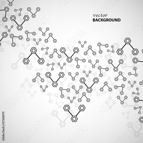 Molecule And Communication Background - Vector Illustration