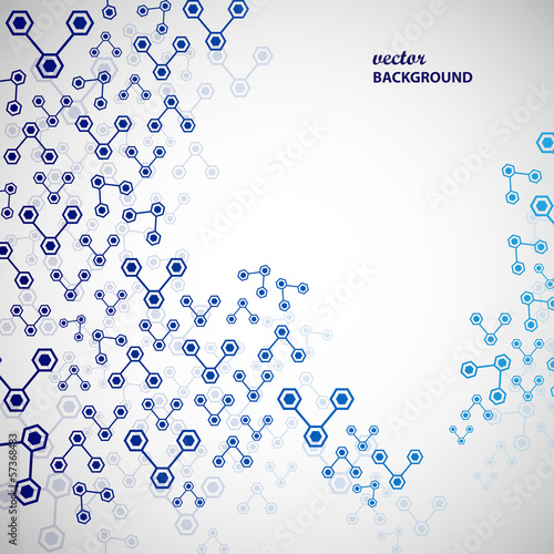 Molecule And Communication Background - Vector Illustration