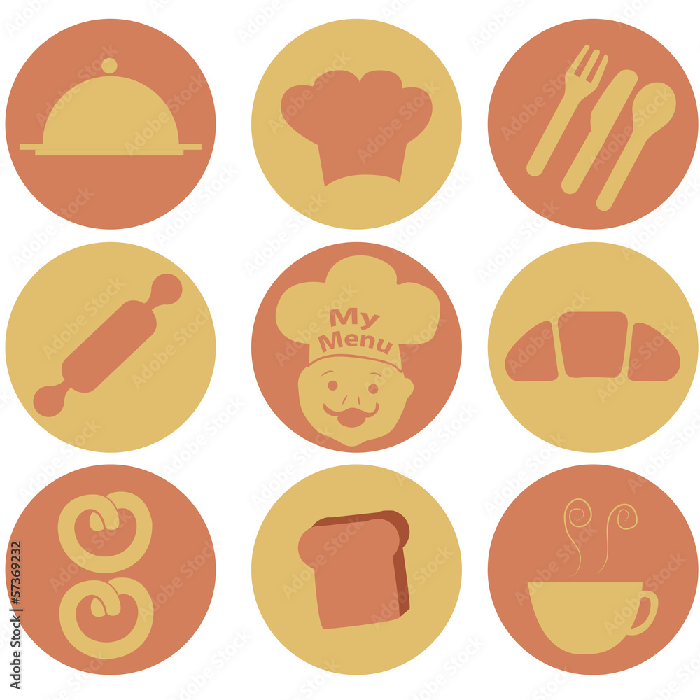 nine bakery icons