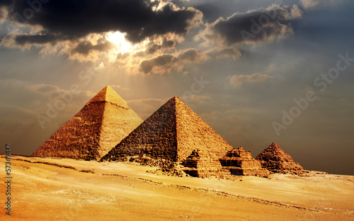 Fotografia giza pyramids, cairo, egypt