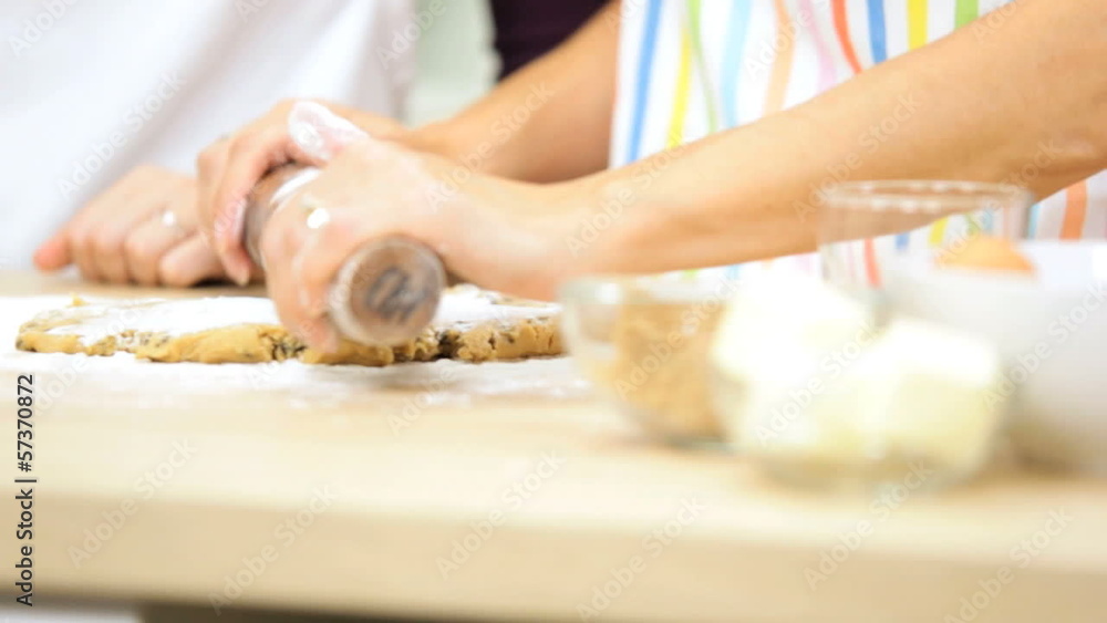Teenage Girls Caucasian Mom Cookie Baking Hands Only Teenage Girls Caucasian Mom Cookie Baking Hands Only