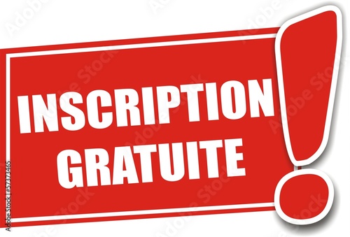 étiquette inscription gratuite