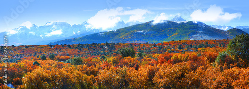 Panoramic view of Kebler pass landscape photo