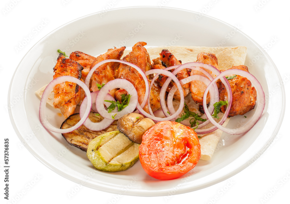 Fried meat with vegetables Fried meat with vegetables