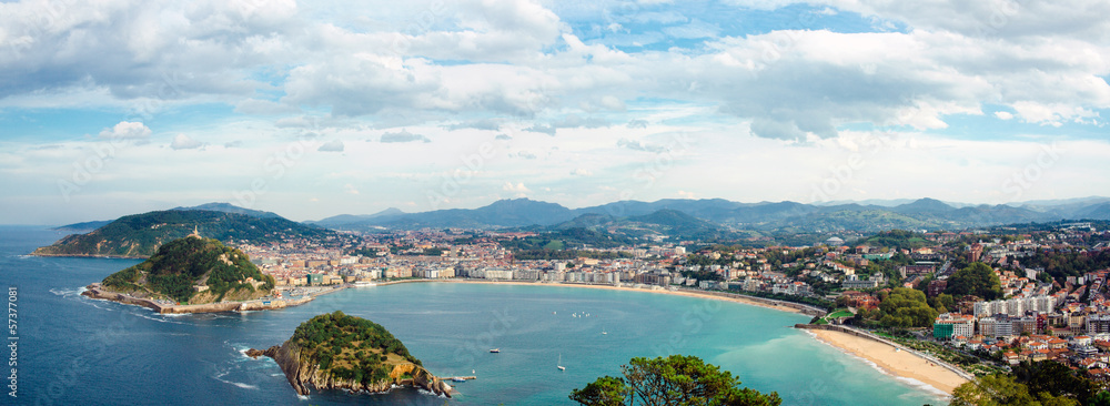 Naklejka premium Panorama Donostia San Sebastian