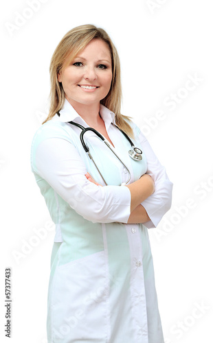 Young beautiful doctor with...