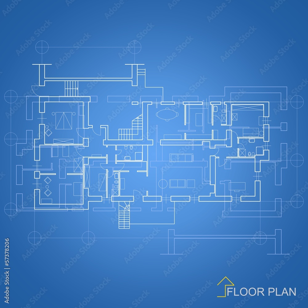 Architectural background / House blueprint