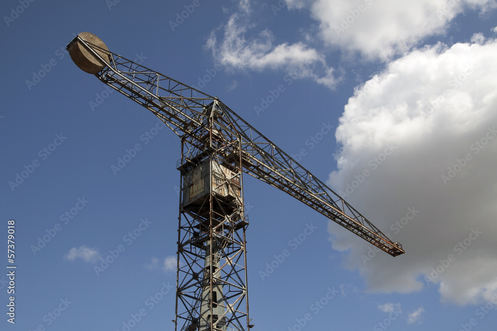 Old crane at the old shipyard in Amsterdam ndsm Old crane at the old shipyard in Amsterdam ndsm
