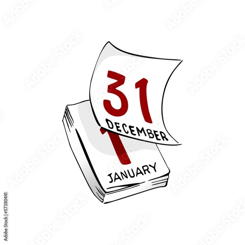 Calendar . Turning new page