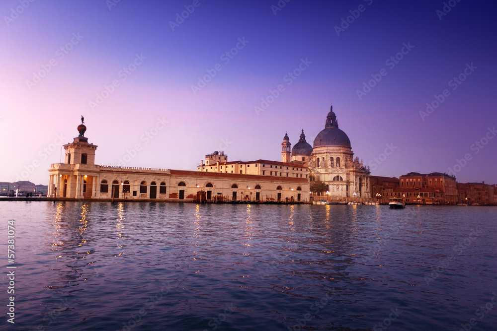 Grand Canal and Basilica Santa Maria della Salute, Venice, Italy