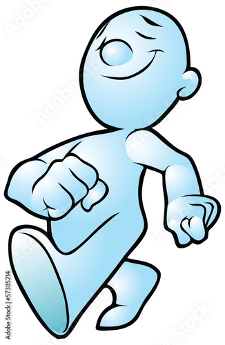 generic cartoon person walking confidently