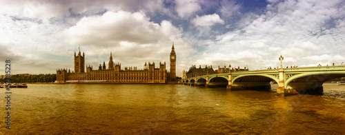 London. Westminster area panoramic view