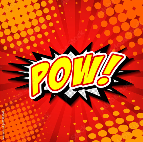 Pow! - Comic Speech Bubble, Cartoon