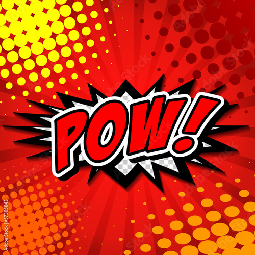 Pow! - Comic Speech Bubble, Cartoon