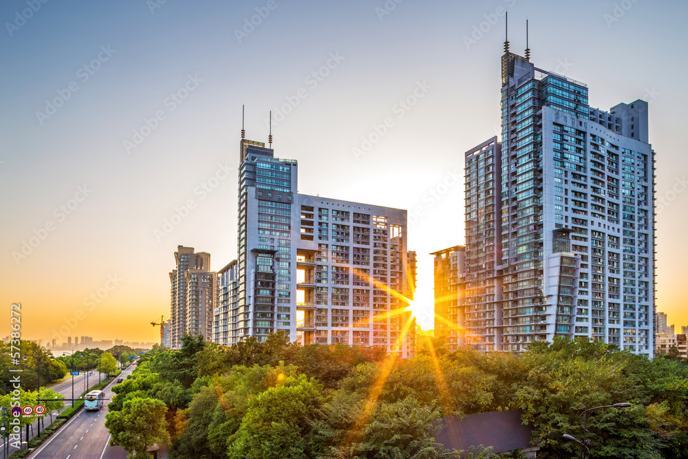 Fototapeta premium modern buildings in the city