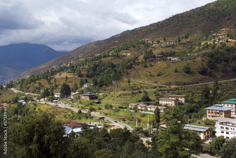 View of the city, Thimphu, Bhutan