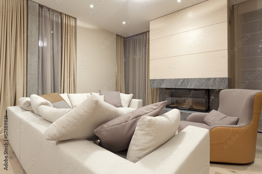 Fototapeta premium Interior of designer living room