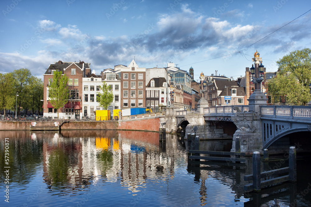 City of Amsterdam by the Amstel River