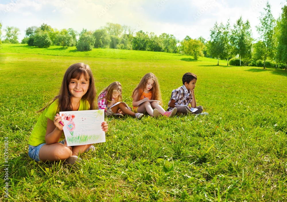 Art class outside Art class outside