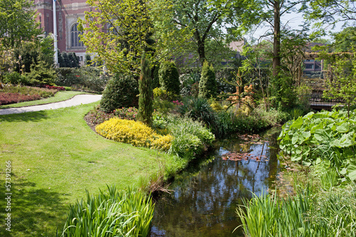 Garden of the Peace Palace in Den Haag