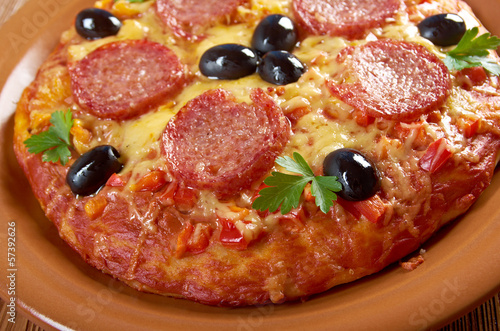 homemade pizza Pepperoni.