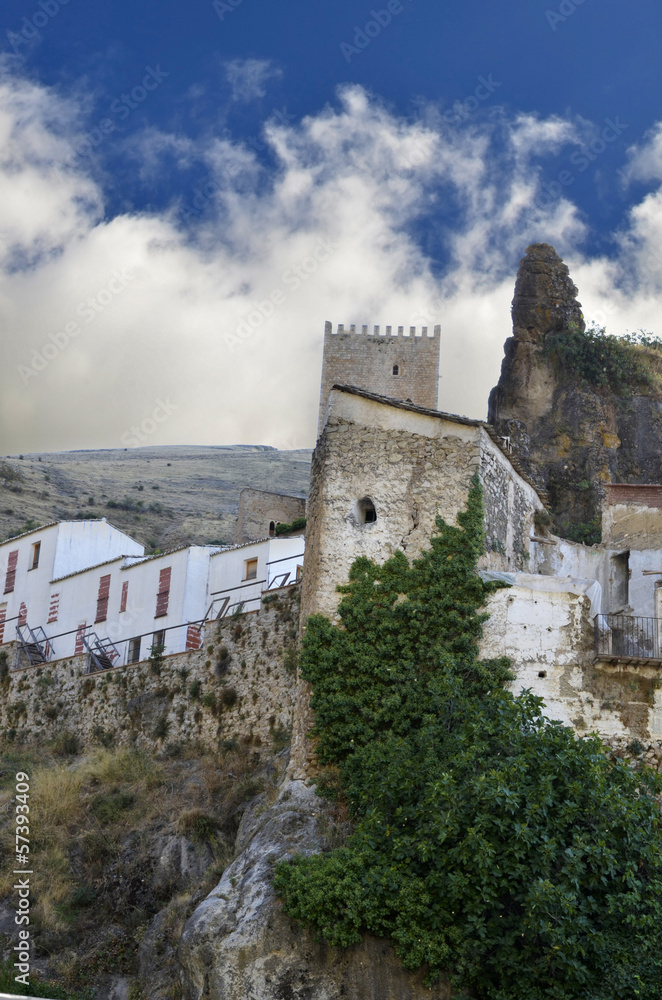 View partial of Castle of Cazorla and mountain