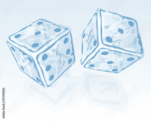 Two ice dices