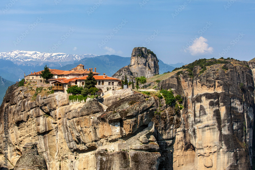 Meteora Monasteries in Trikala region in summer, Greece.
