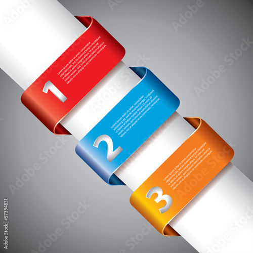 Infographics template, numbered options, vector