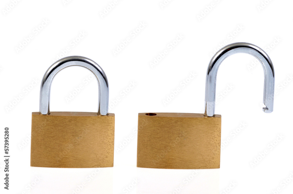 Cadenas ouvert et fermé Cadenas ouvert et fermé