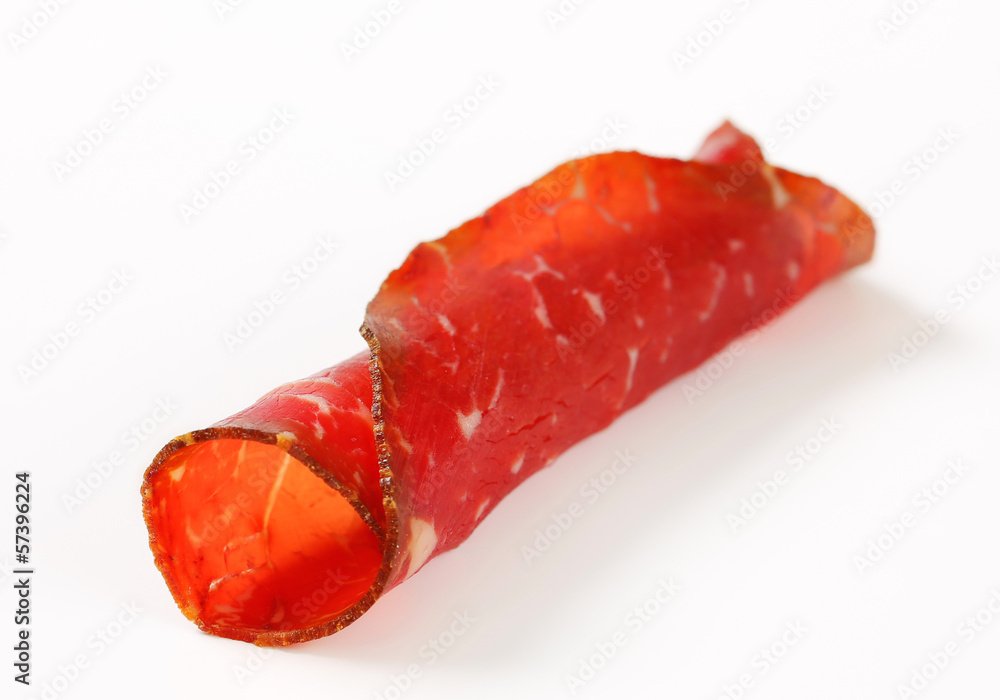 Slice of smoked marinated beef Slice of smoked marinated beef