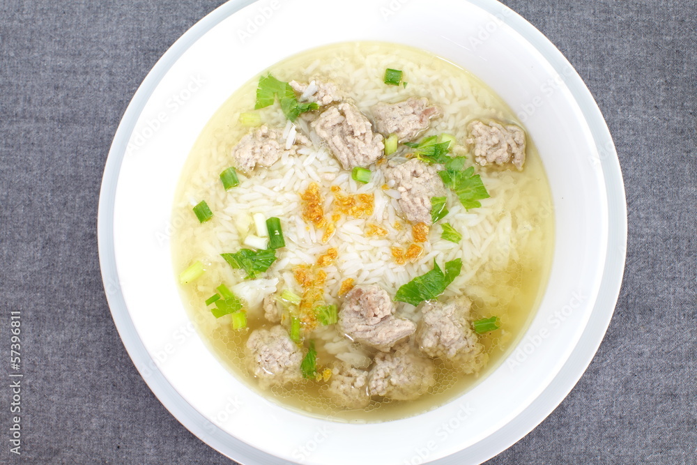 Healthy rice soup