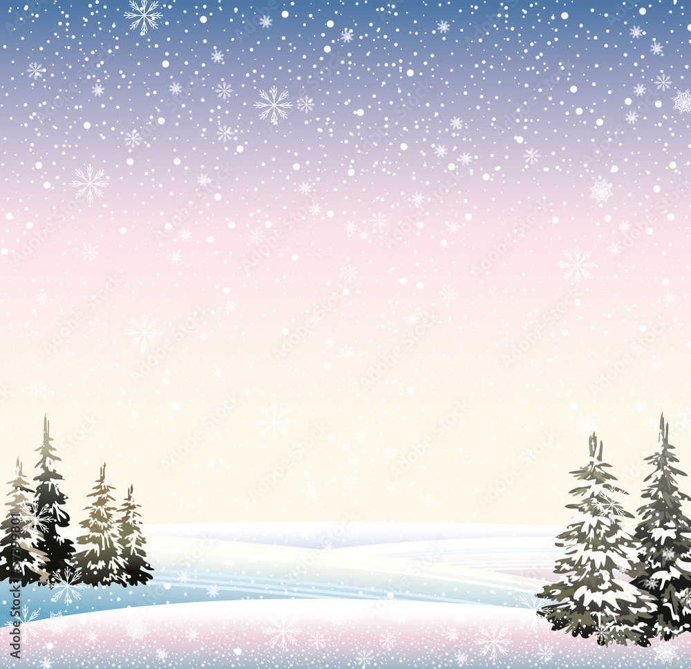 Winter snowy landscape Winter snowy landscape