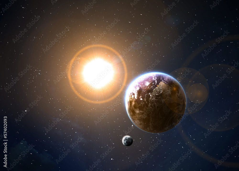 Naklejka premium Earth in space. Elements of this image furnished by NASA