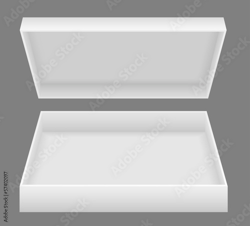 white open packing box vector illustration