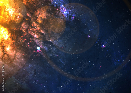 Fototapeta Naklejka Na Ścianę i Meble -  Star field in  deep space many light years far from the Earth