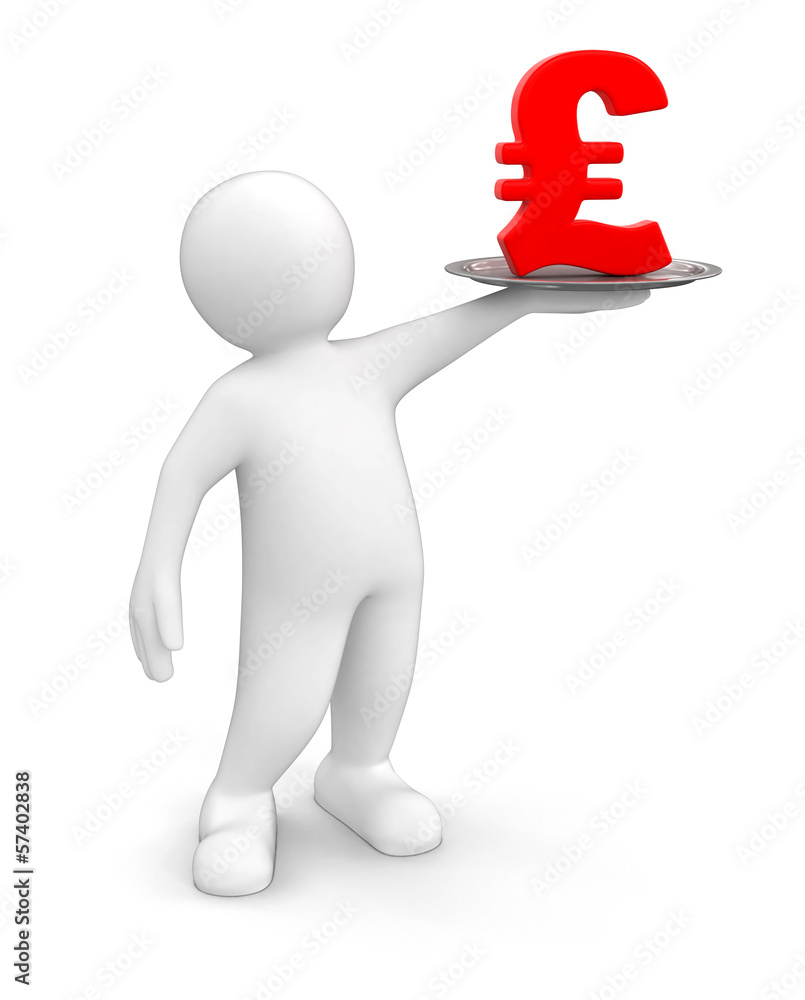 Man with Pound (clipping path included) Man with Pound (clipping path included)