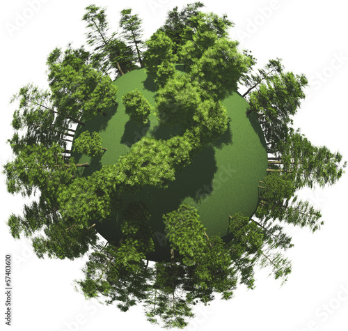 environment protection cut-out image with trees