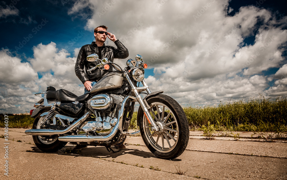 Biker on the road