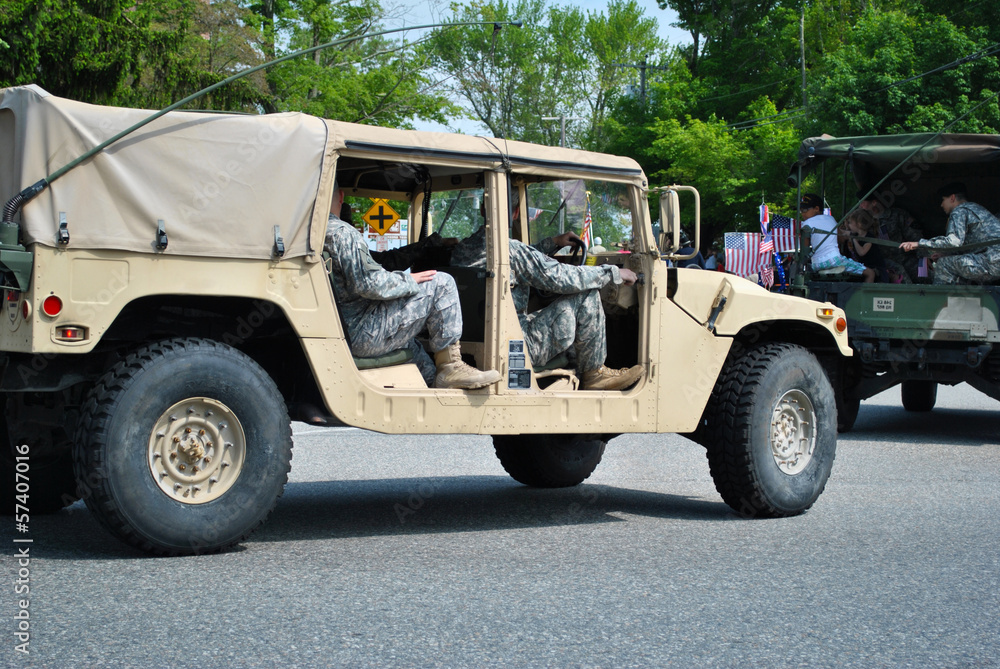 Army Men in a Jeep