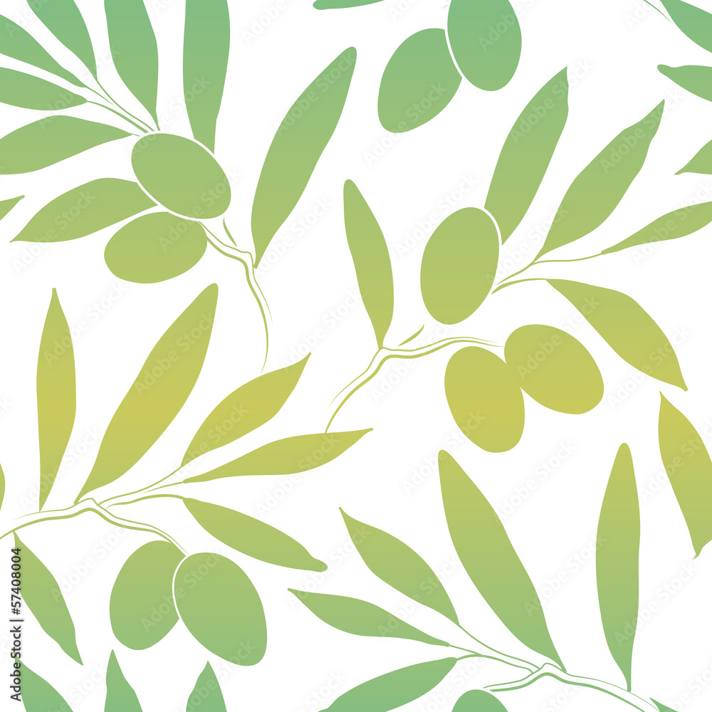 Vector pattern olive branch .For labels, packaging.