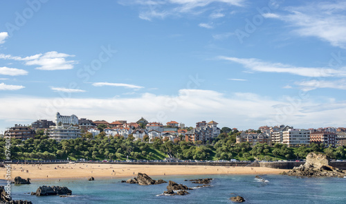 Views of Santander city and Sardinero beach, Cantabria, Spain.